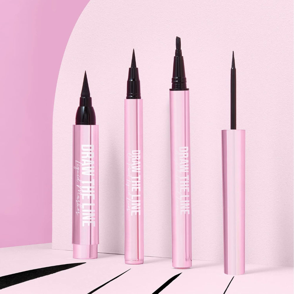 Beauty Creations Draw The Line Eyeliner with diagonal cut felt tip for angled lines