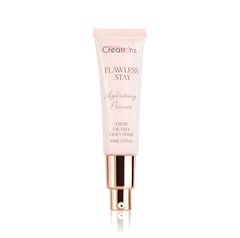 Beauty Creations Flawless Stay Hydrating Primer bottle with pump boosts brightness and smooths skin