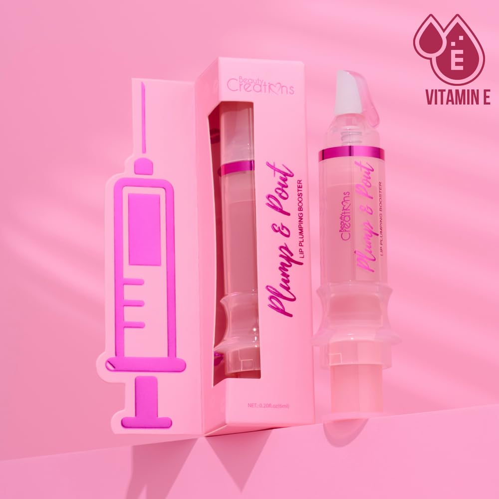 Beauty Creations Plump & Pout gloss on lips for shine