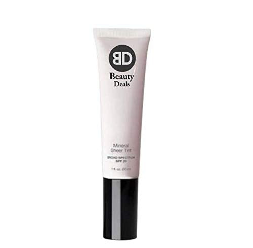 Beauty Deals Mineral Sheer Tint SPF 20 bottle delivering light coverage with sun protection