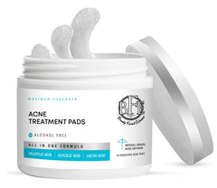 Beauty Facial Extreme Acne Pads bottle shown for exfoliation and smoother pores.