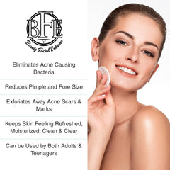 Label highlights 2% salicylic acid and AHAs on Beauty Facial Extreme Acne Pads.