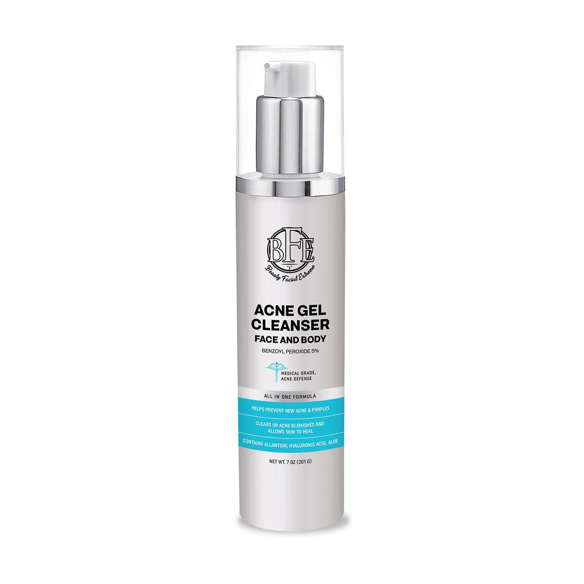 Beauty Facial Extreme benzoyl peroxide wash bottle close-up for deep pore cleansing