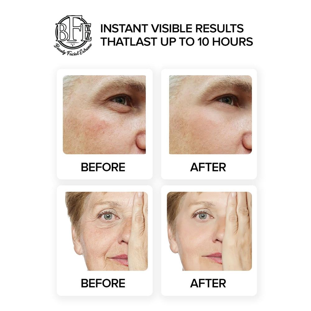 Beauty Facial Extreme instant eye-tightener peptides close-up highlights long-term support