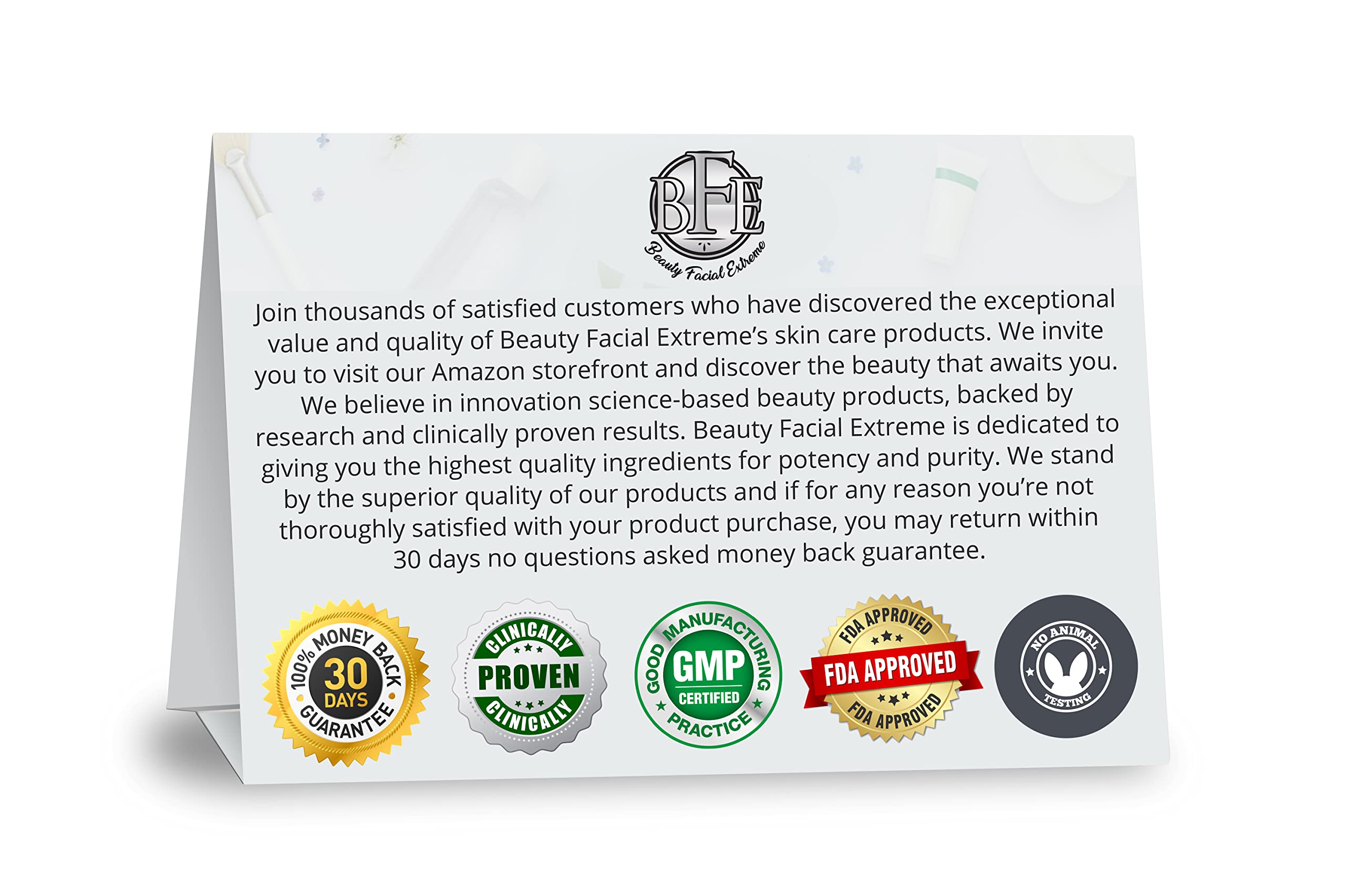 Beauty Facial Extreme packaging highlights fragrance-free, paraben-free formula.