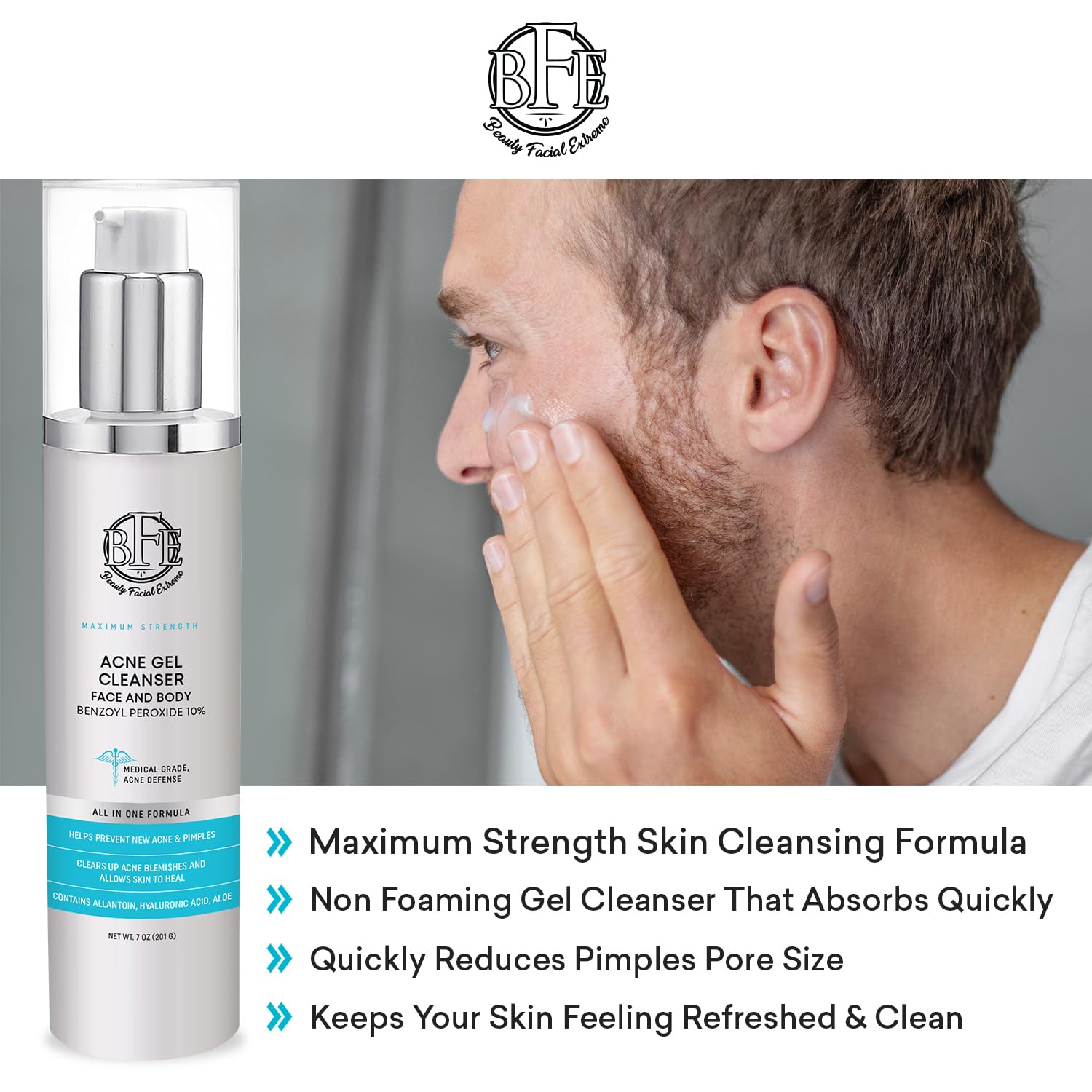Beauty Facial Extreme close-up of pores showing cleansing action.