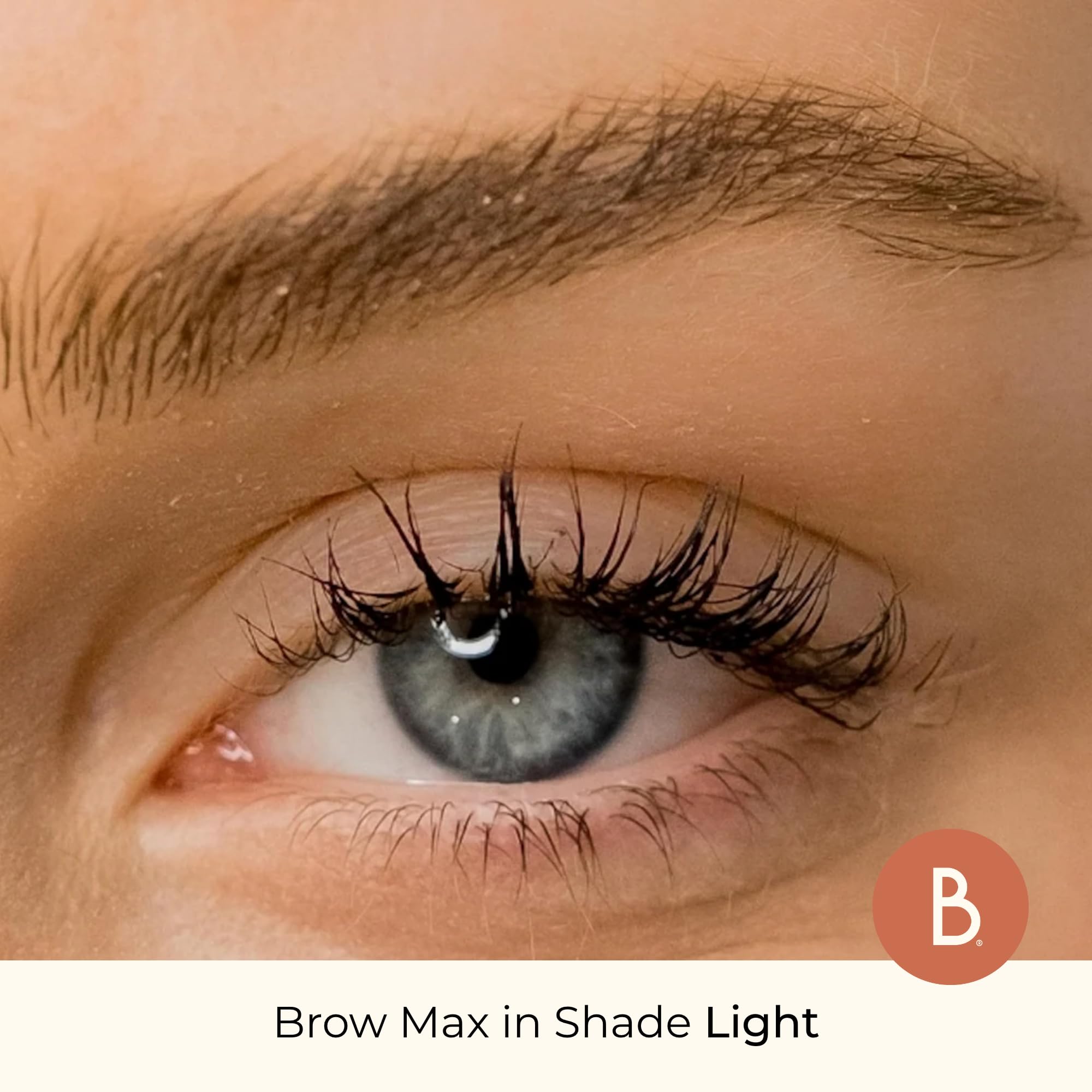 Spoolie brush in use with Brow Max Ombre Powder for precise brow definition.
