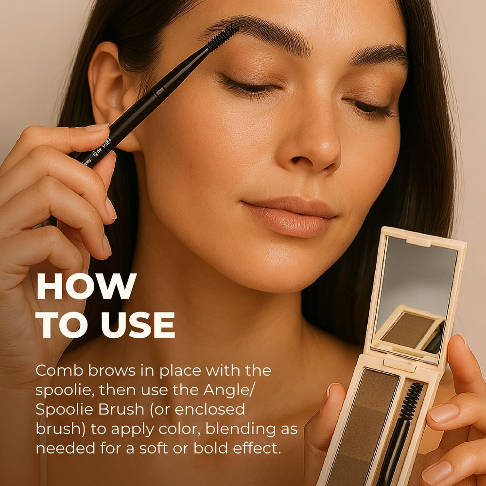 Beauty For Real Brow Max Light shade swatches show seamless blending