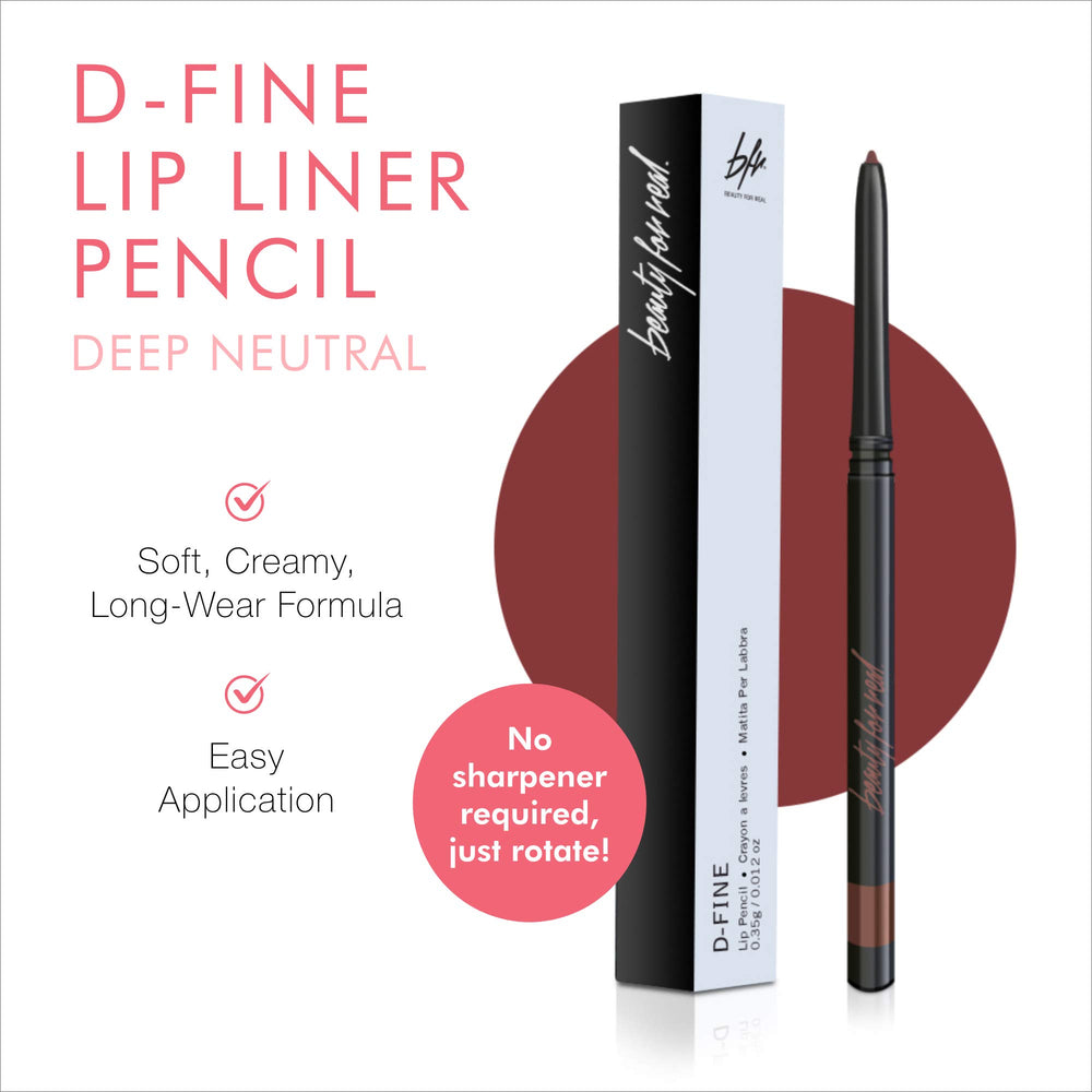 Close-up of Beauty For Real D-Fine Lip Pencil Neutral Deep creamy texture