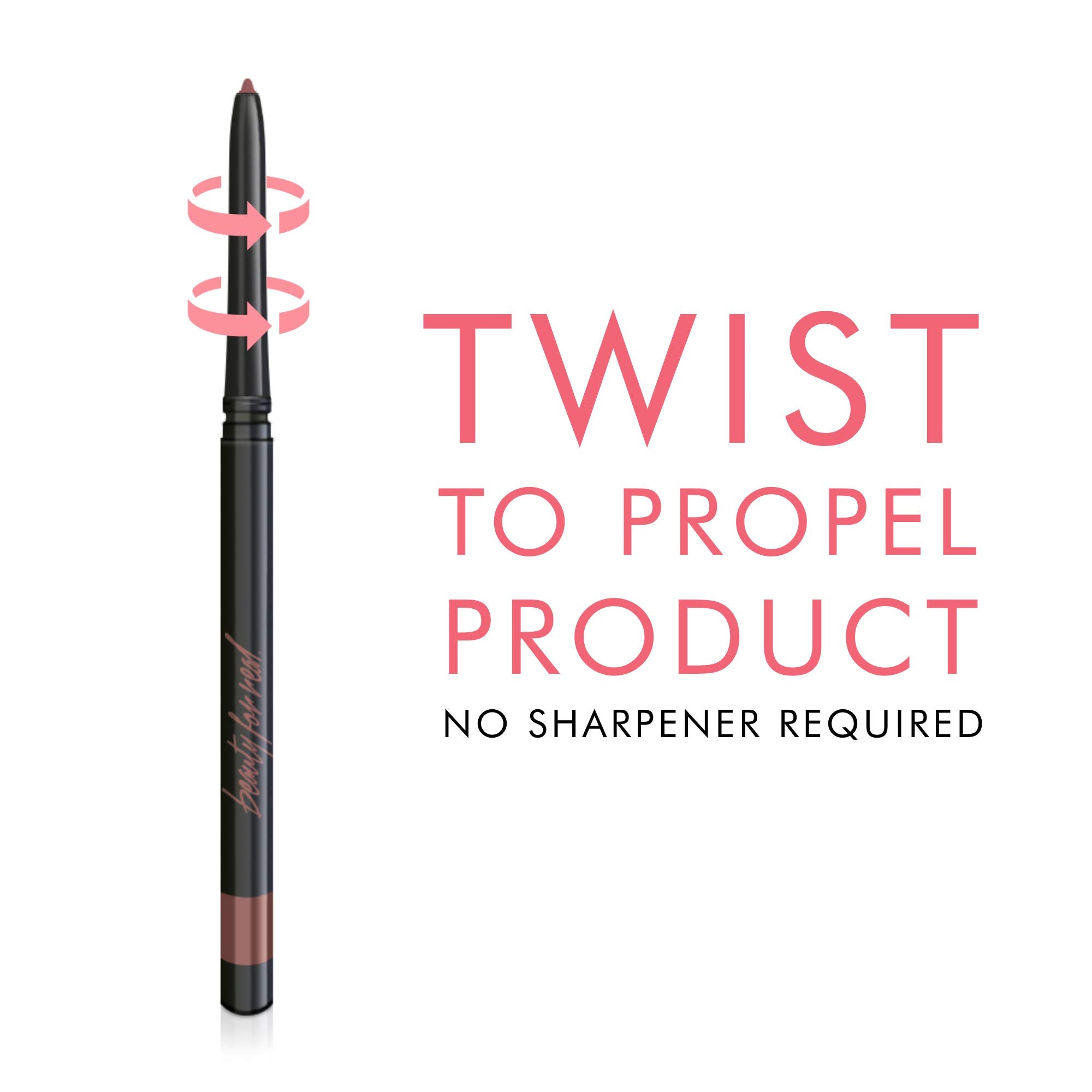 Beauty For Real D-Fine Lip Pencil Neutral Deep with gloss pairing options