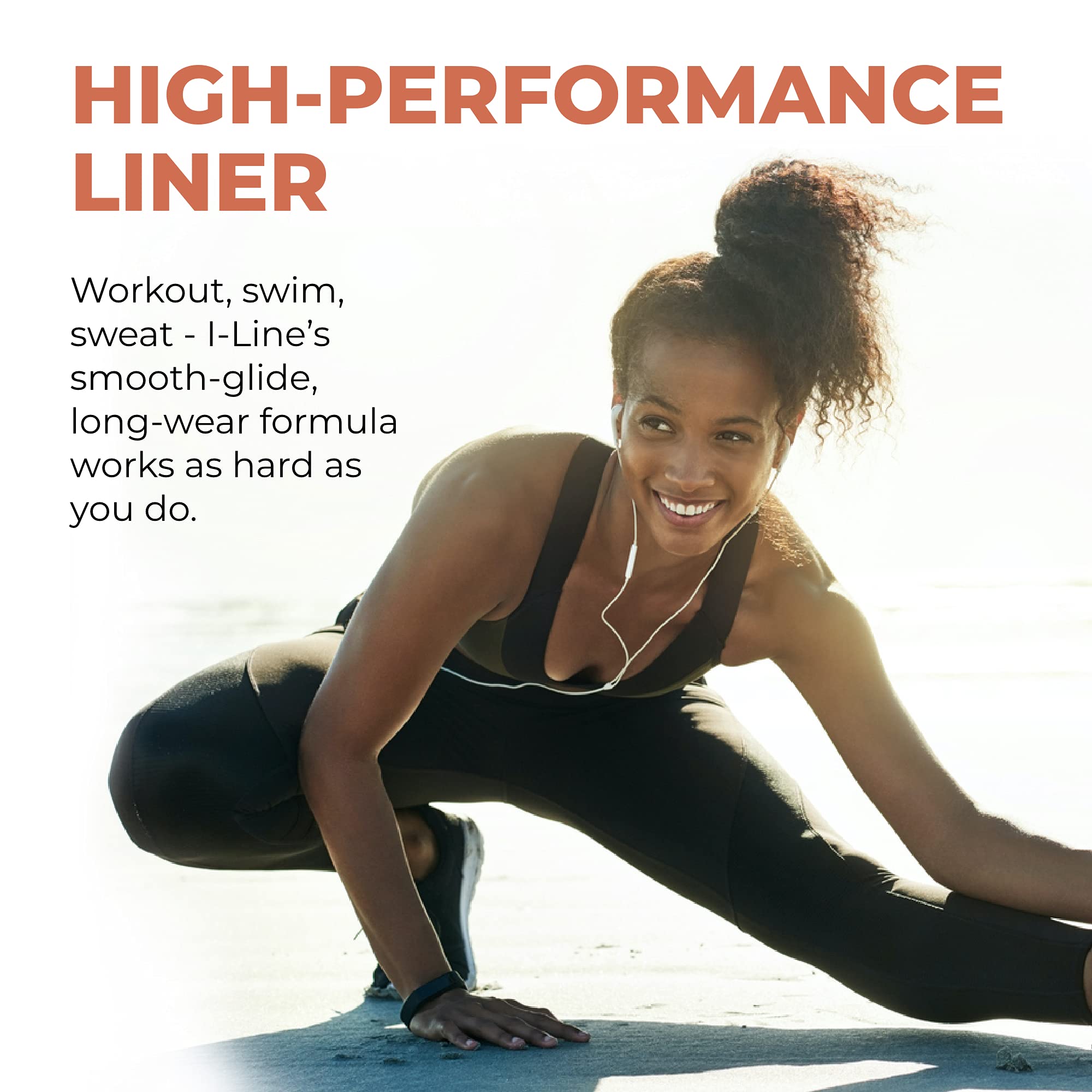 Beauty For Real I-Line 24-7 eyeliner withstands sweat and water for all-day wear.