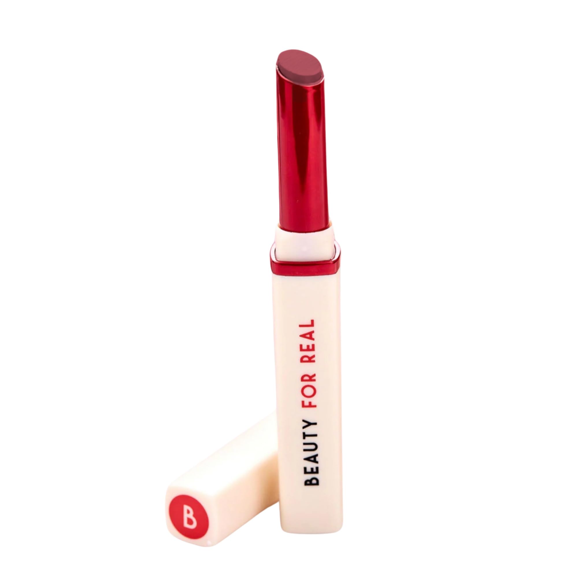 Beauty For Real Lip Revival pigment swipe shows bold color with a smooth finish