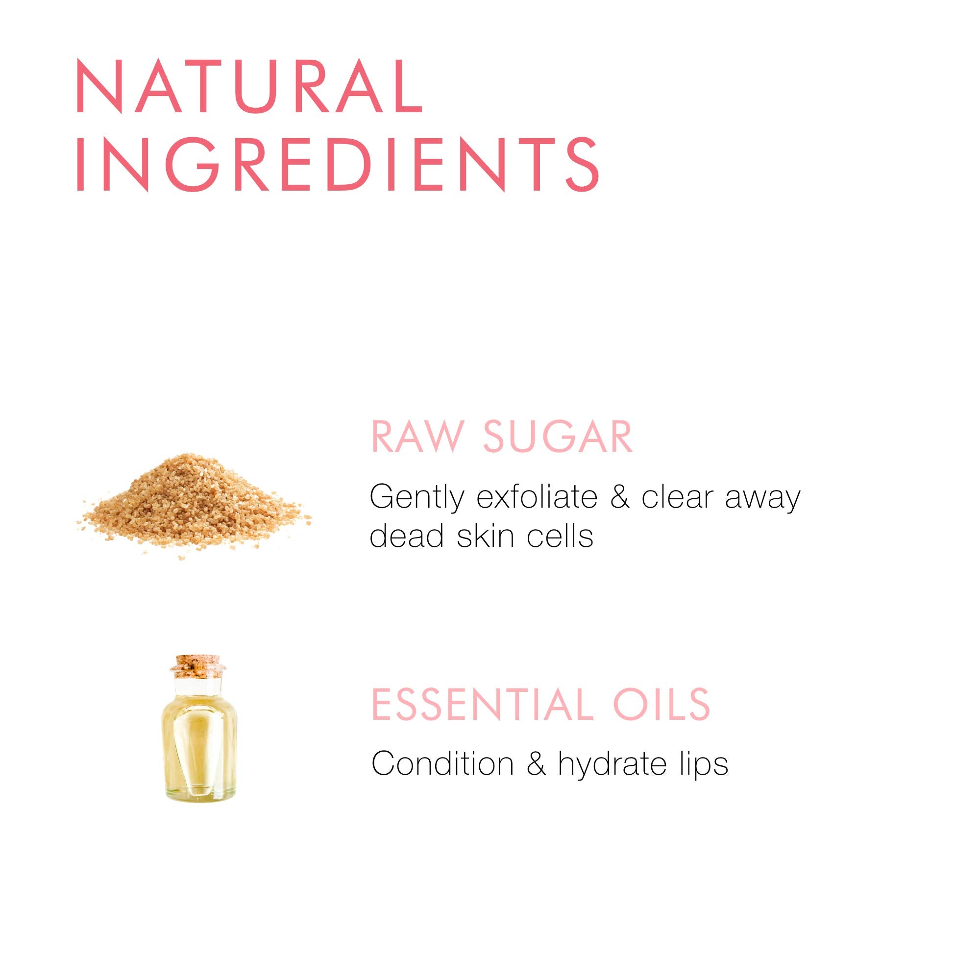 Beauty For Real Lip Revival sugar scrub texture close-up showing natural exfoliants