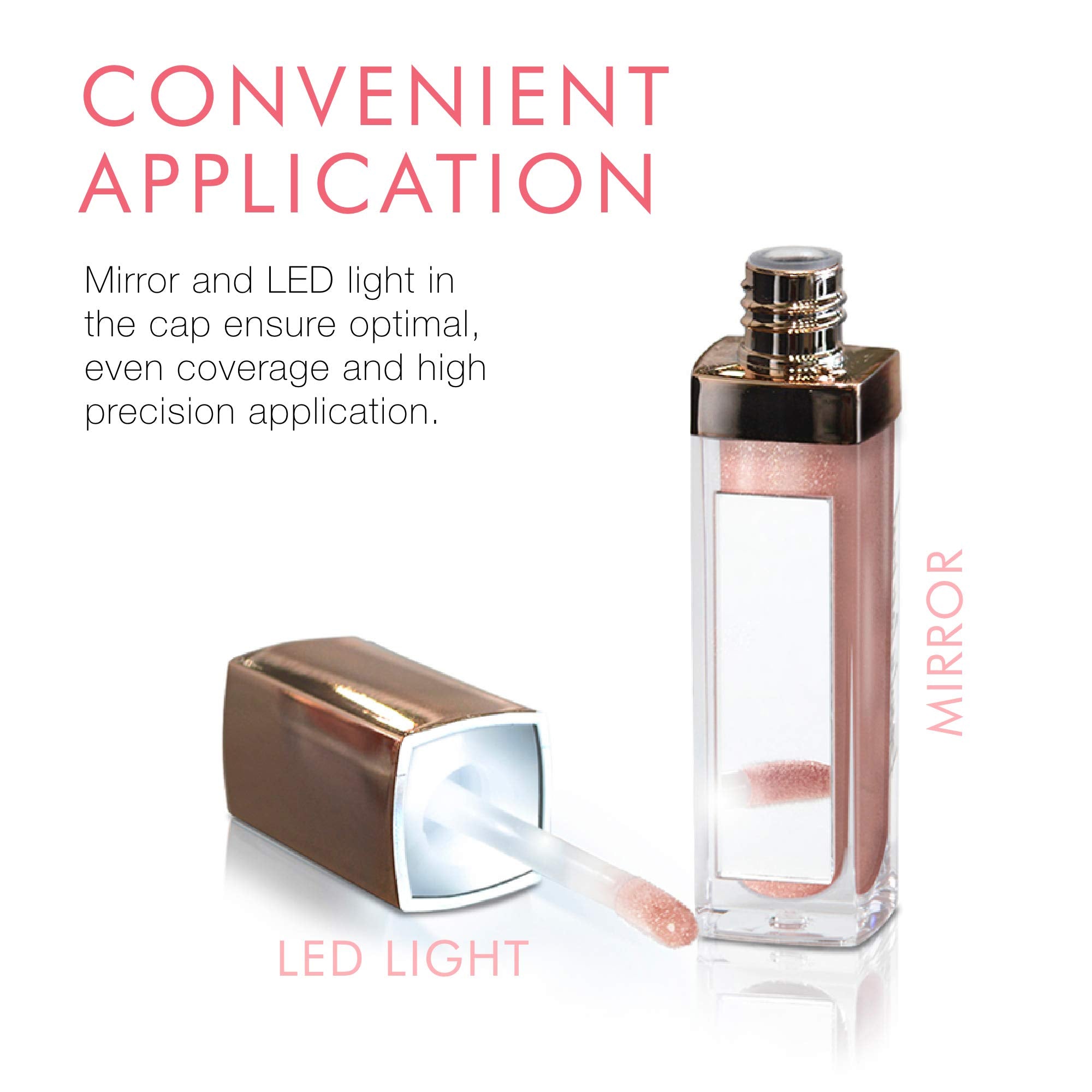 Beauty For Real Starlust lip gloss case features a durable, luxe finish.