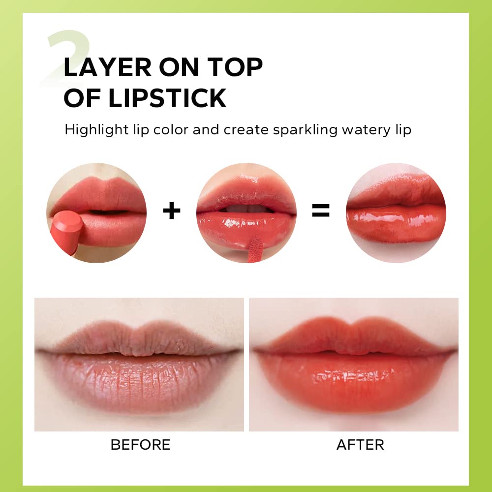 Beauty Glazed lip oil for daily use adds shine with lightweight feel.