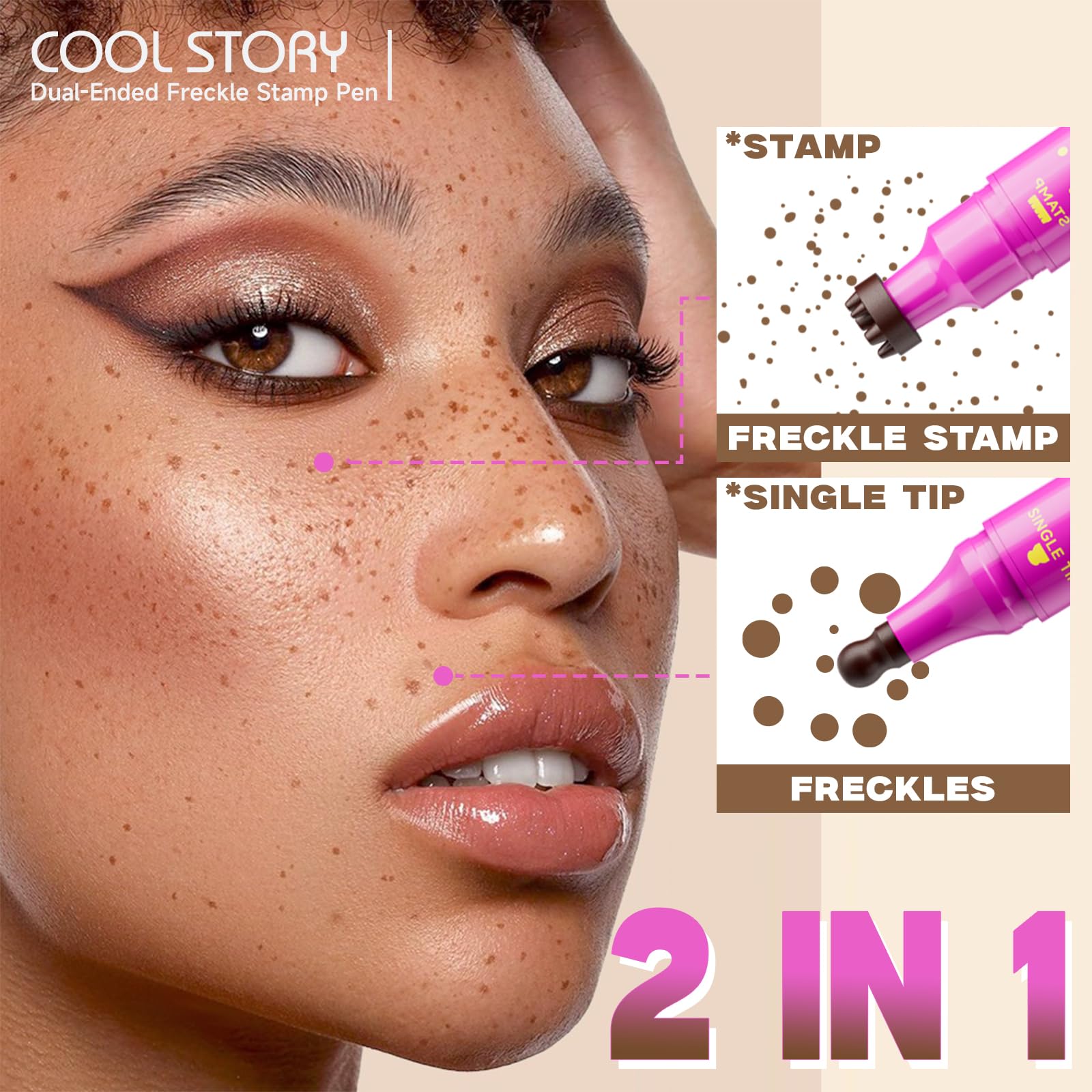 Beauty Glazed deep chocolate brown shade defines features.