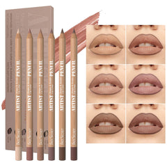 Beauty Glazed nude-brown lip liner set packaging highlights premium branding for shopping.