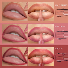 Beauty Glazed smudge-proof matte finish keeps lips bold throughout the day.