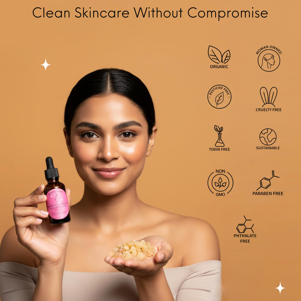 Beauty Glow castor oil texture ready to nourish skin