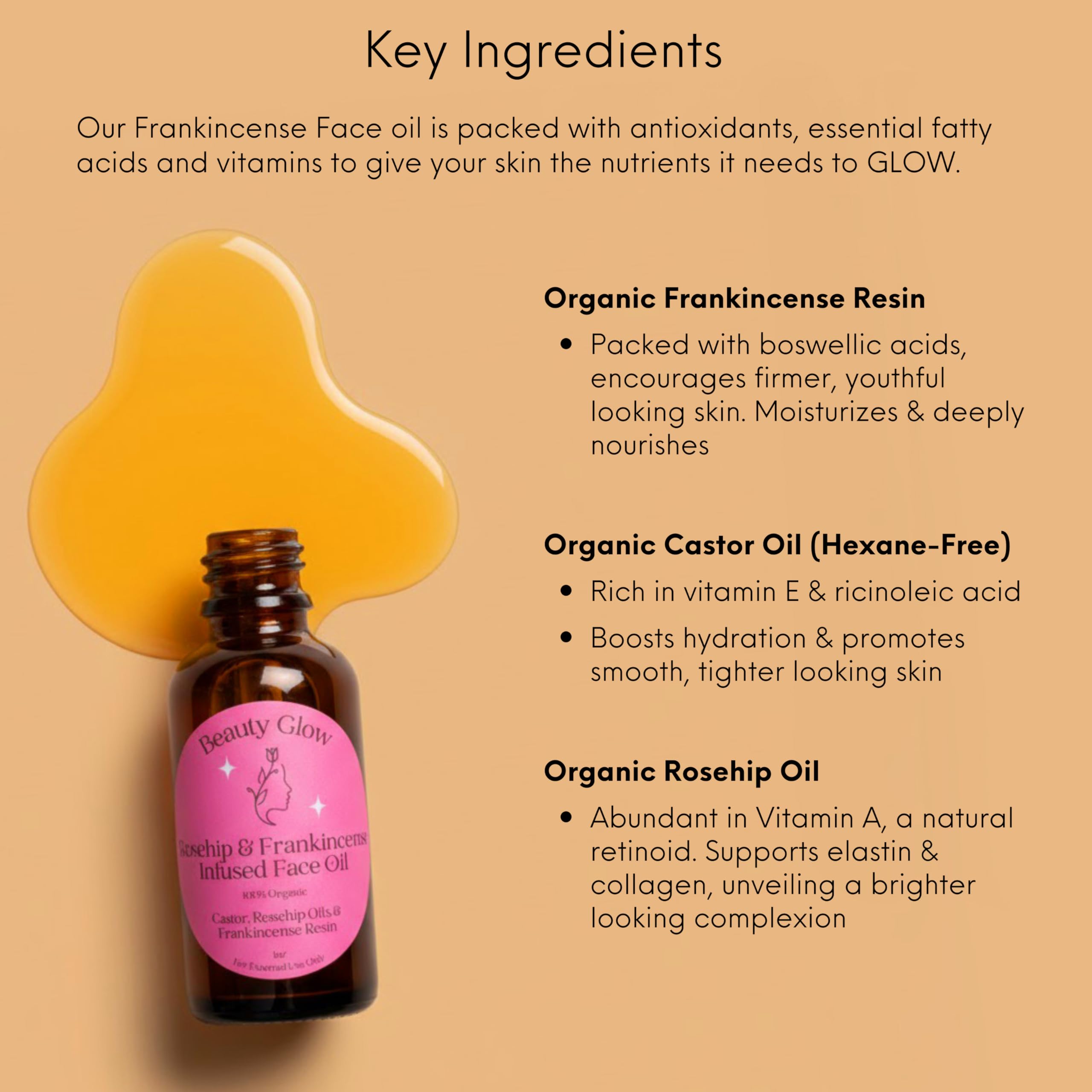 Beauty Glow USA-made small-batch label on product