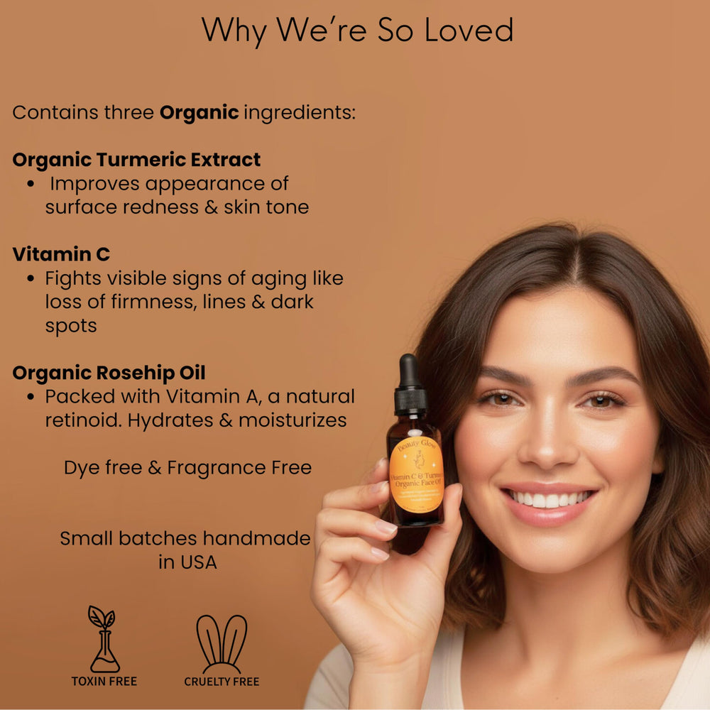 Beauty Glow vitamin C oil dropper highlights brightening and skin support
