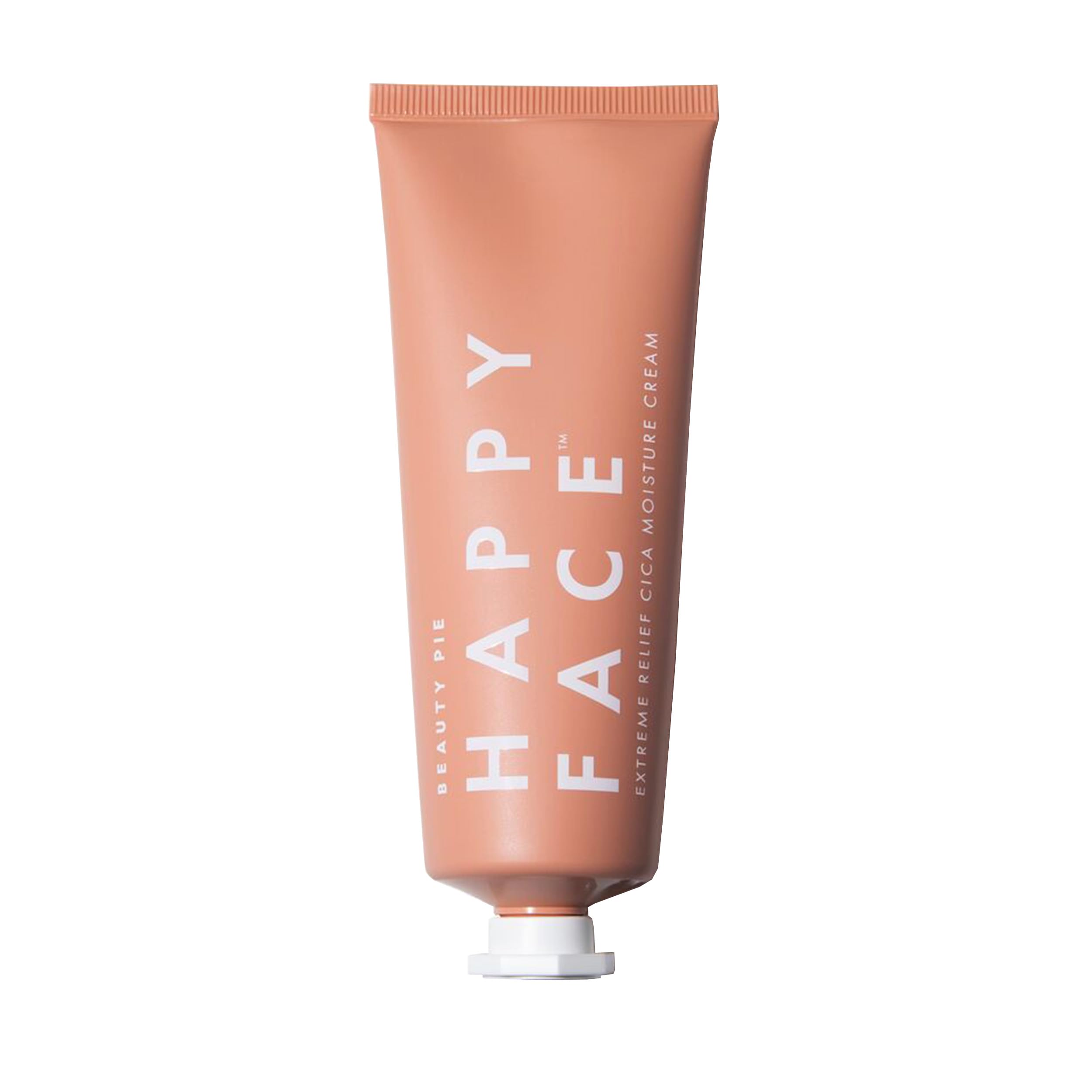 Beauty Pie Happy Face Extreme Relief cream jar; cushiony hydration for sensitive skin.