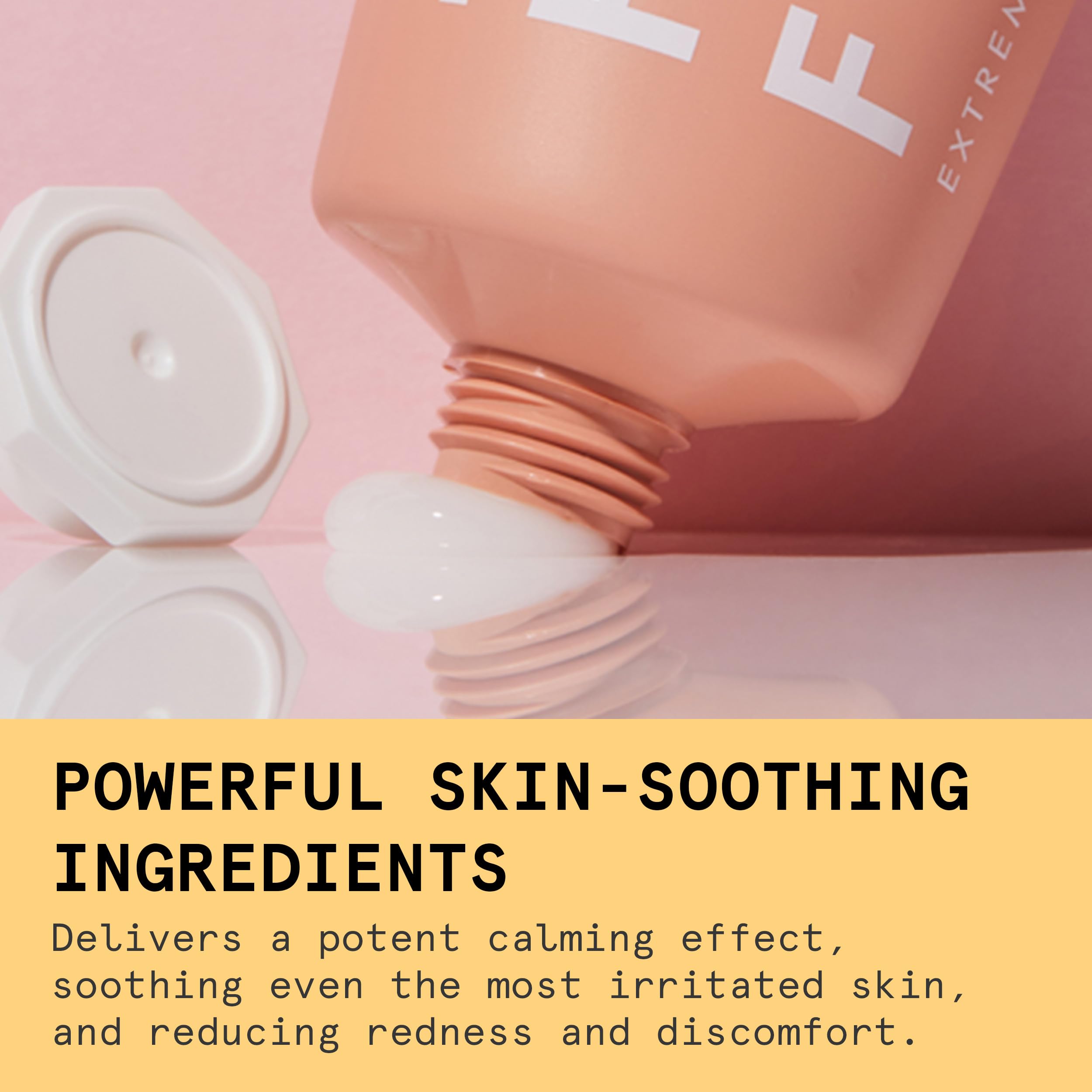 Beauty Pie Happy Face usage scene showing morning or evening application for dry skin.