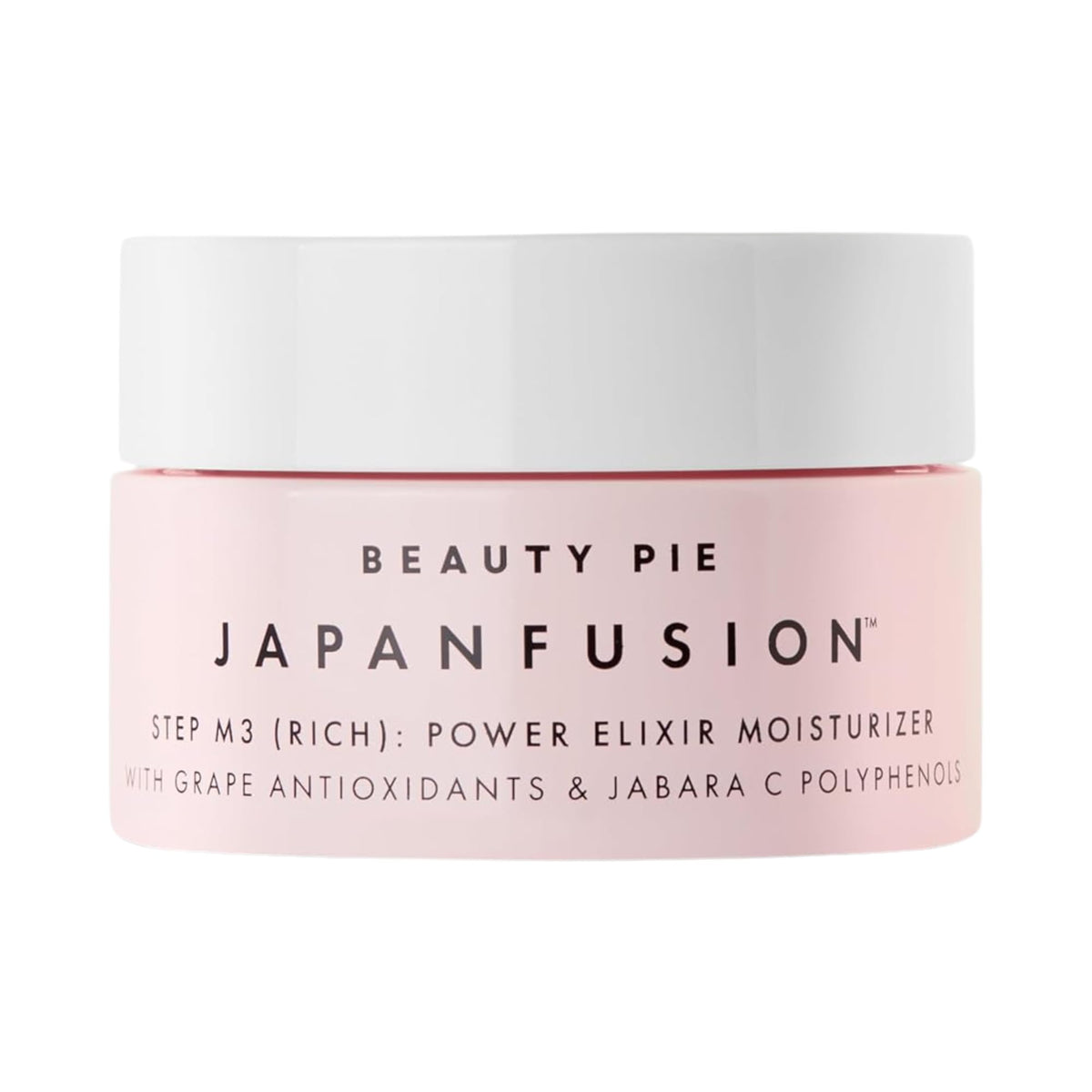 Beauty Pie Japanfusion Power Elixir bottle closed, compact hydration for daily use.