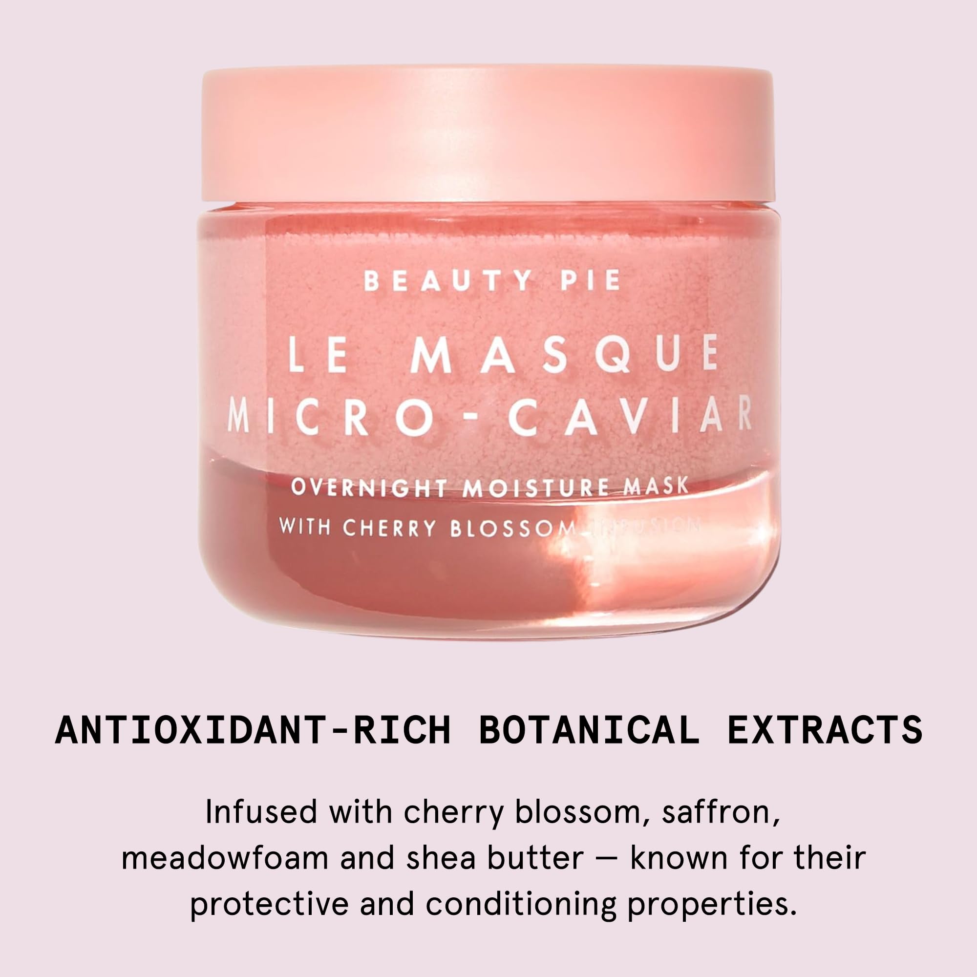Beauty Pie Le Masque Cherry Blossom infusion boosts radiance and comforts skin.