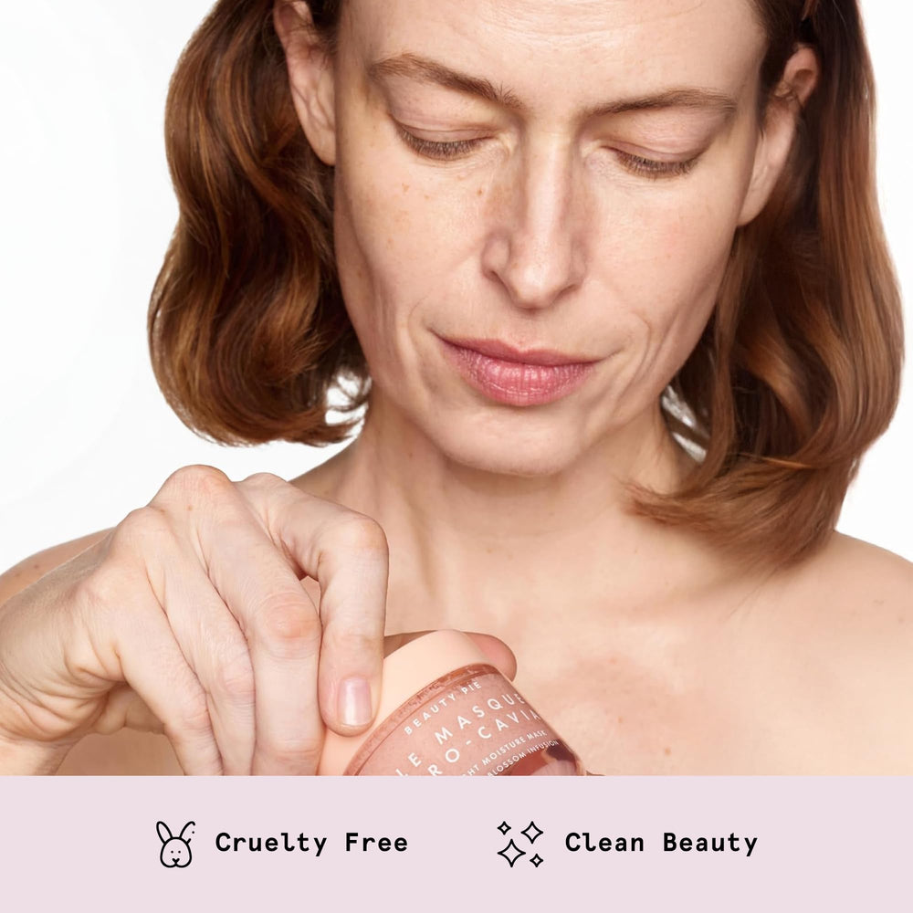 Beauty Pie Le Masque Night application promotes a rested-looking morning glow.