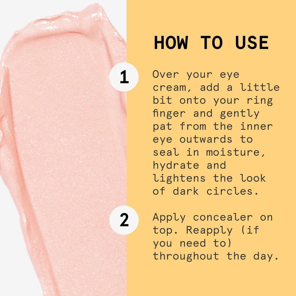 Beauty Pie ring finger application close-up for precise blending.