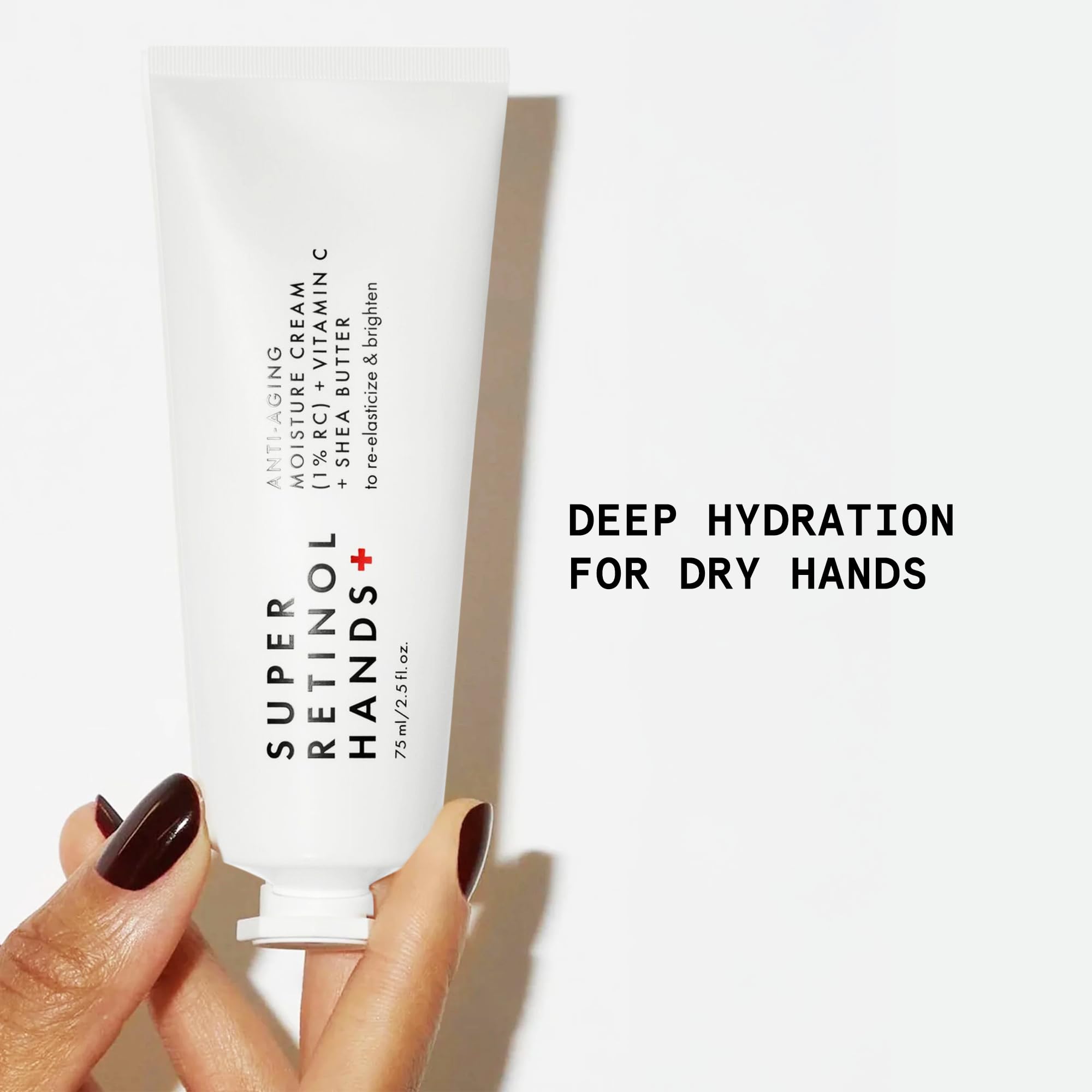 Beauty Pie Super Retinol Hand Cream texture close-up with non-greasy finish
