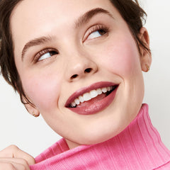 Beauty Pie Supercheek Cream Blush Sexy Berry brush stroke shows buildable color.