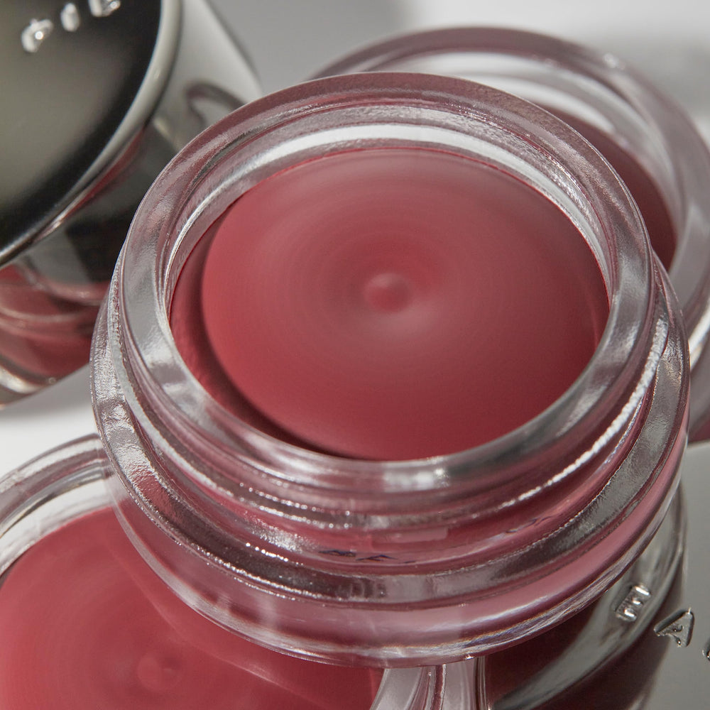 Beauty Pie Supercheek Cream Blush Sexy Berry swatch demonstrates blendable finish.