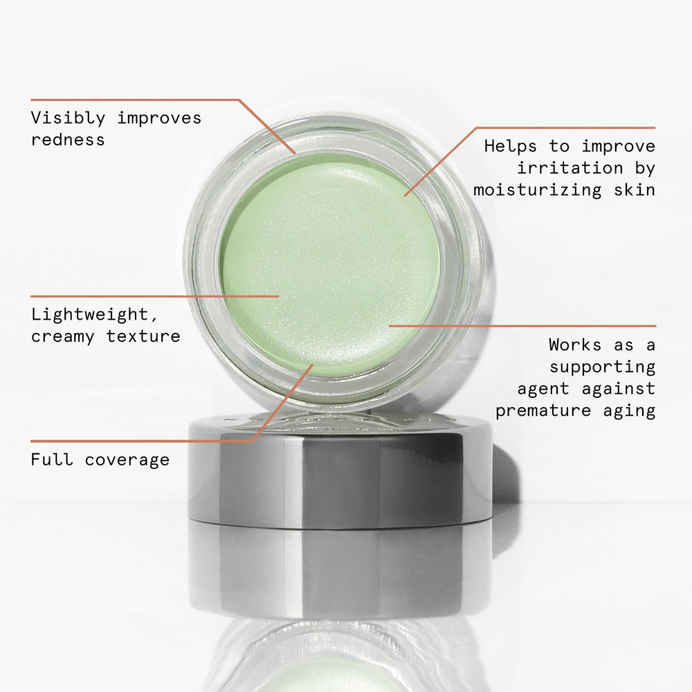 Beauty Pie Superluminous Redness Corrector Green with concealer layer for even tone.