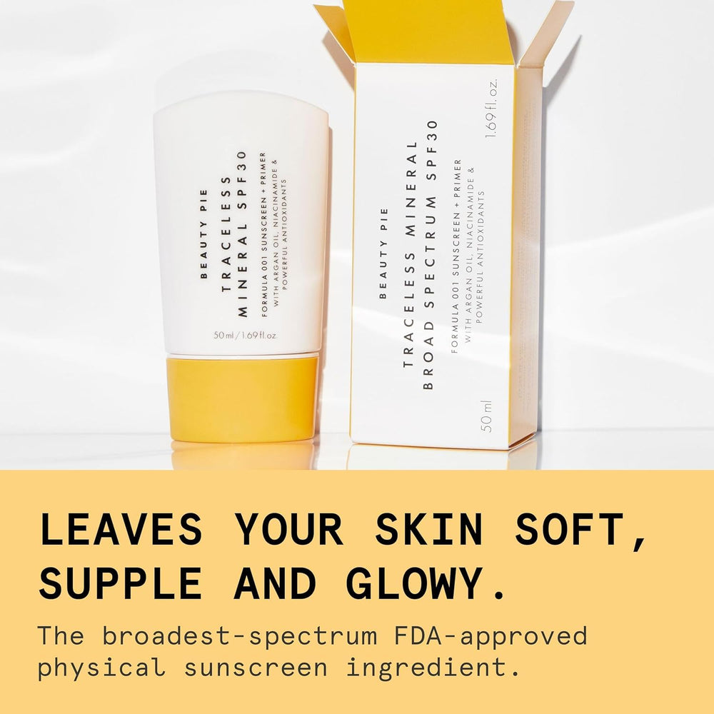 Beauty Pie Traceless packaging—compact bottle ideal for daily use and travel.