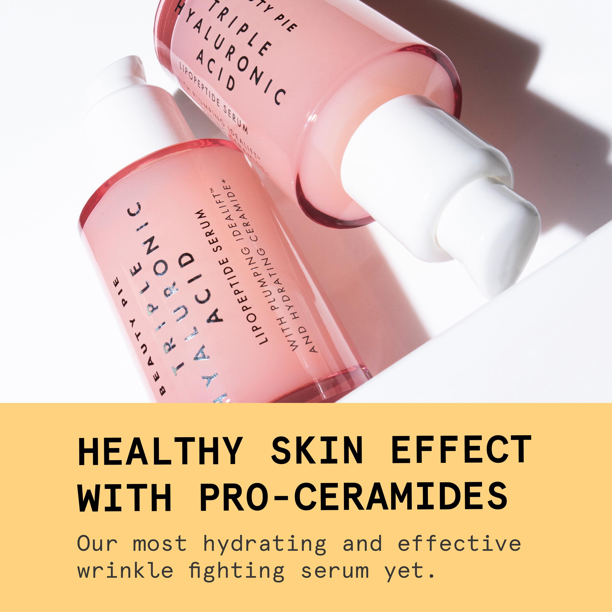 Beauty Pie Triple Hyaluronic Serum in a night routine setup for overnight hydration