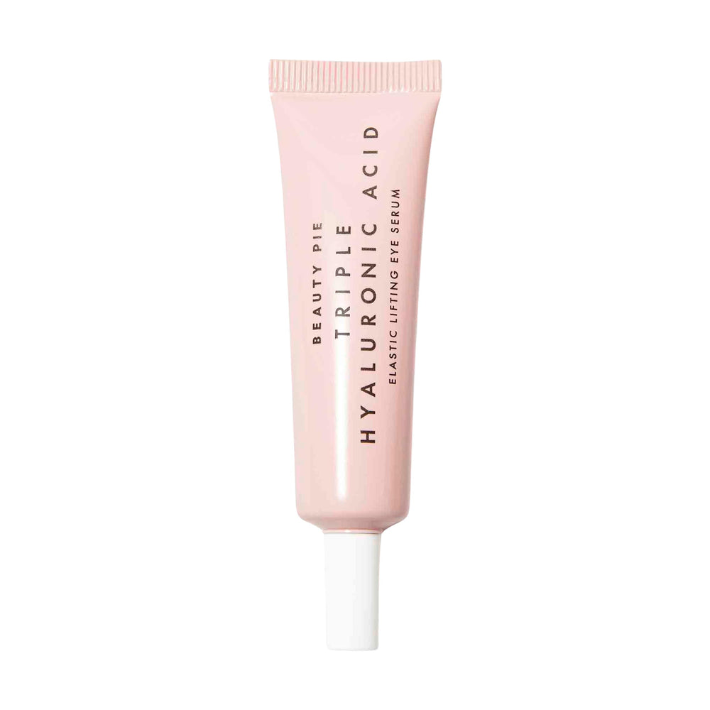 Beauty Pie Triple Hyaluronic Acid Elastic Lifting Eye Serum bottle showing hydration focus
