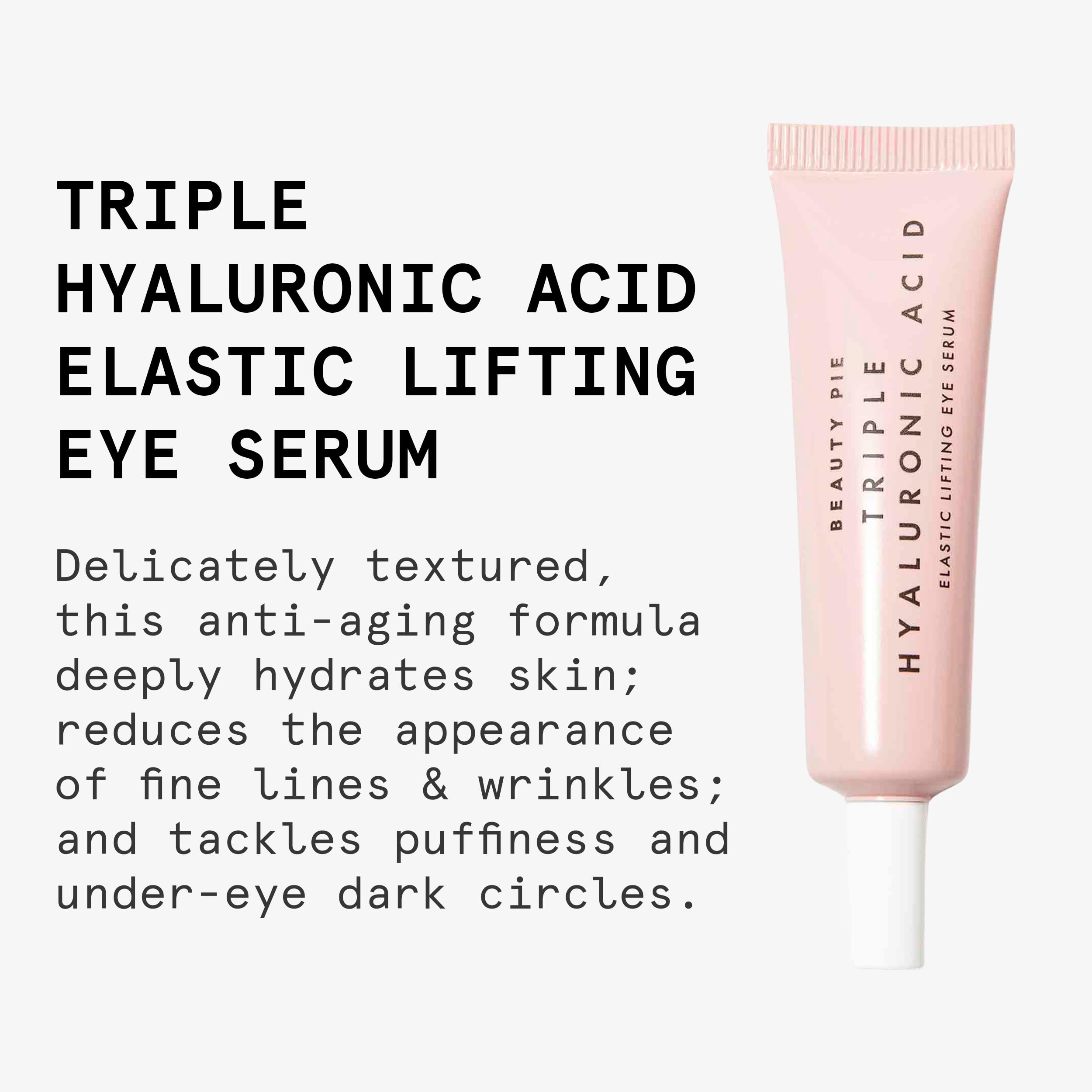 Texture close-up of Beauty Pie eye serum swatch for smooth absorption