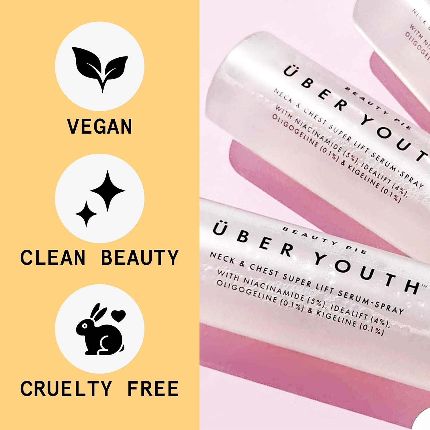 Beauty Pie Ueber Youth free-from sulfates, parabens, and synthetic additives.