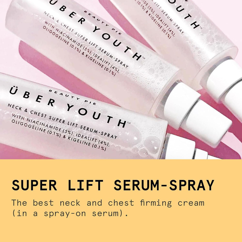 Beauty Pie Ueber Youth easy morning or evening spray for sun-damaged neck-chest.