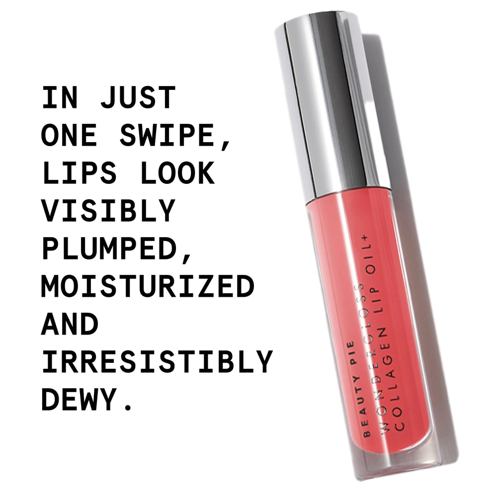 Sleek tube of Beauty Pie Wondergloss lip oil.