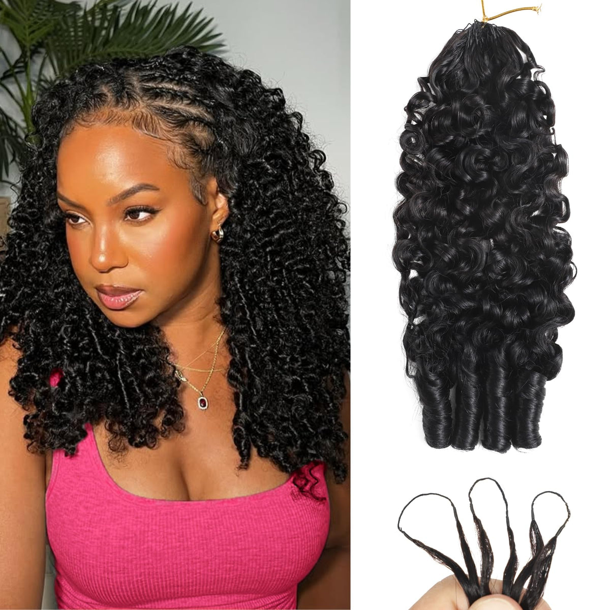 Beauty Queen Burmese curly crochet 16-inch bundle for natural blending
