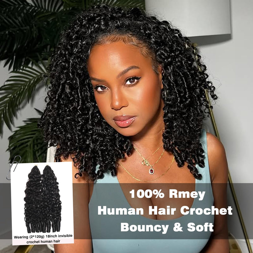 Beauty Queen Burmese curly crochet hair pre-separated strands for easy installation.