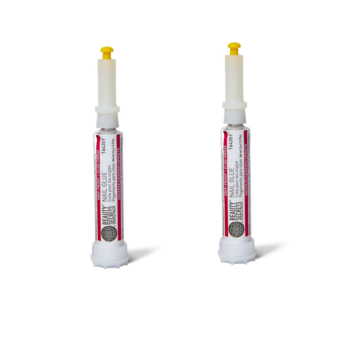Beauty Secrets drip-clog-proof nail glue bottle delivers fast, lasting adhesion.
