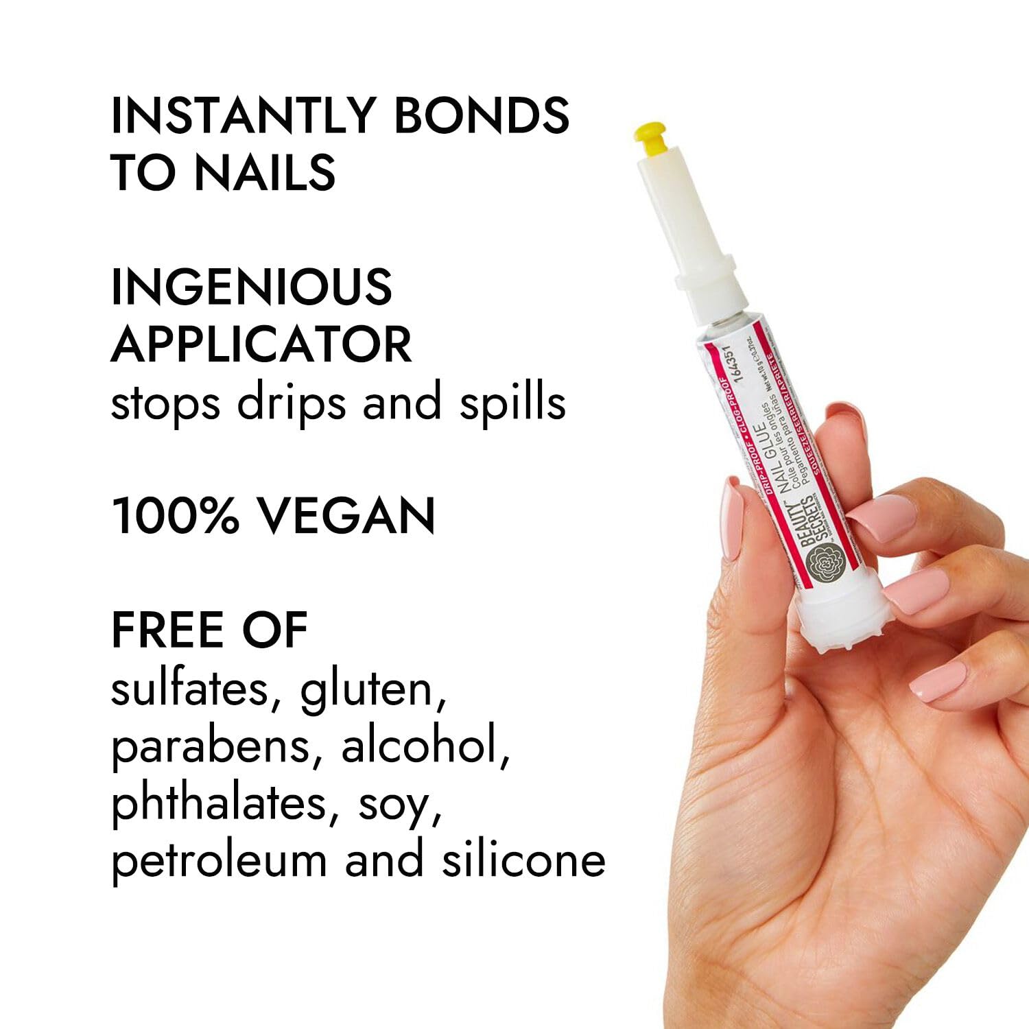 Beauty Secrets nail file in use for shaping and refining tips.