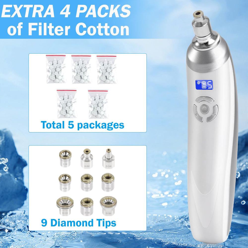 Beauty Star 9-piece diamond tips set for versatile facial treatment options.
