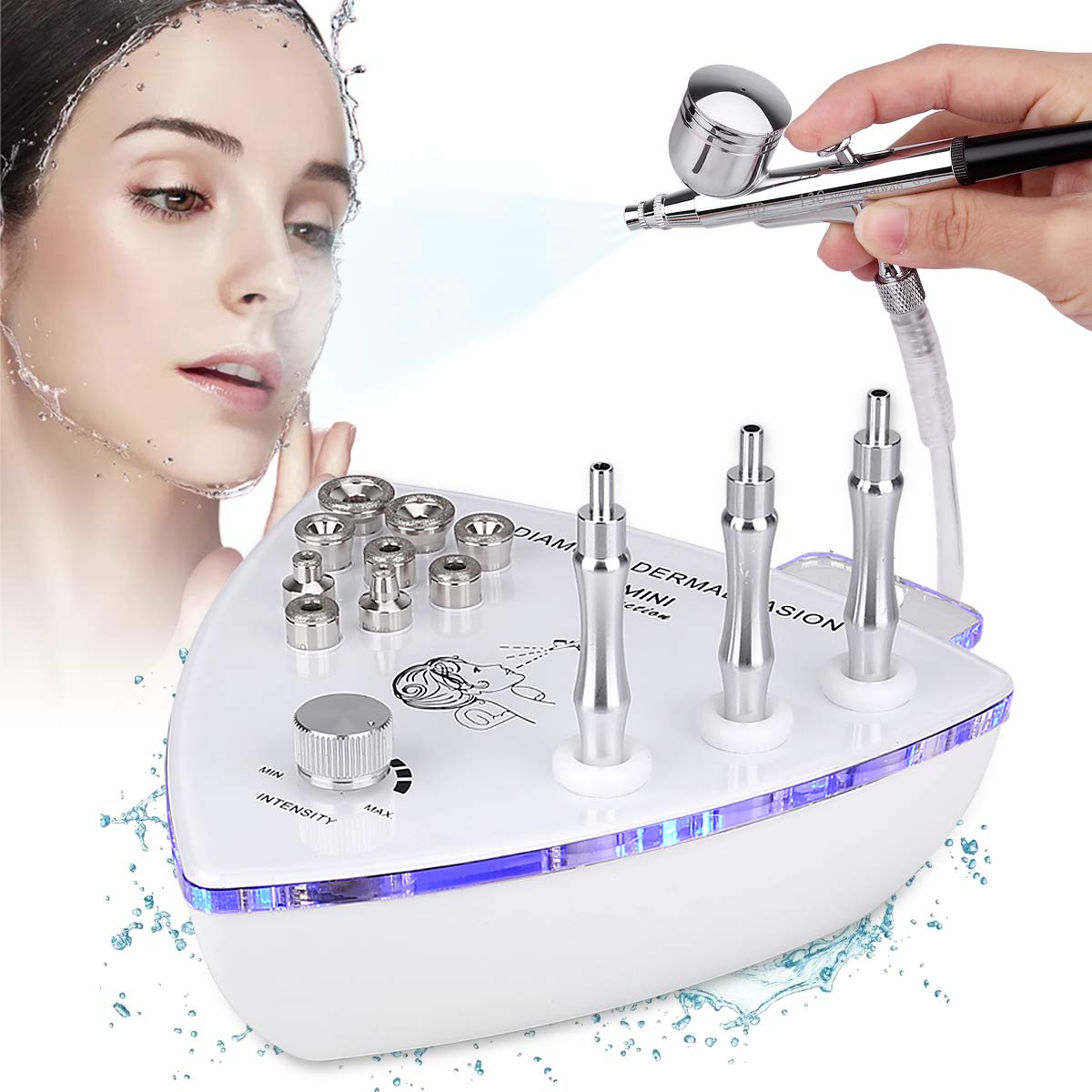 Beauty Star Diamond Microdermabrasion machine front view for at-home facial care and deep cleansing.