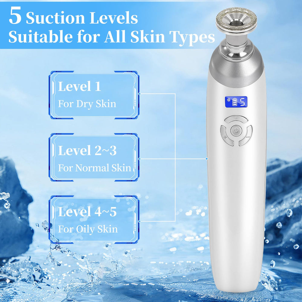Beauty Star vacuum suction levels 5 enable controlled cleansing across zones.