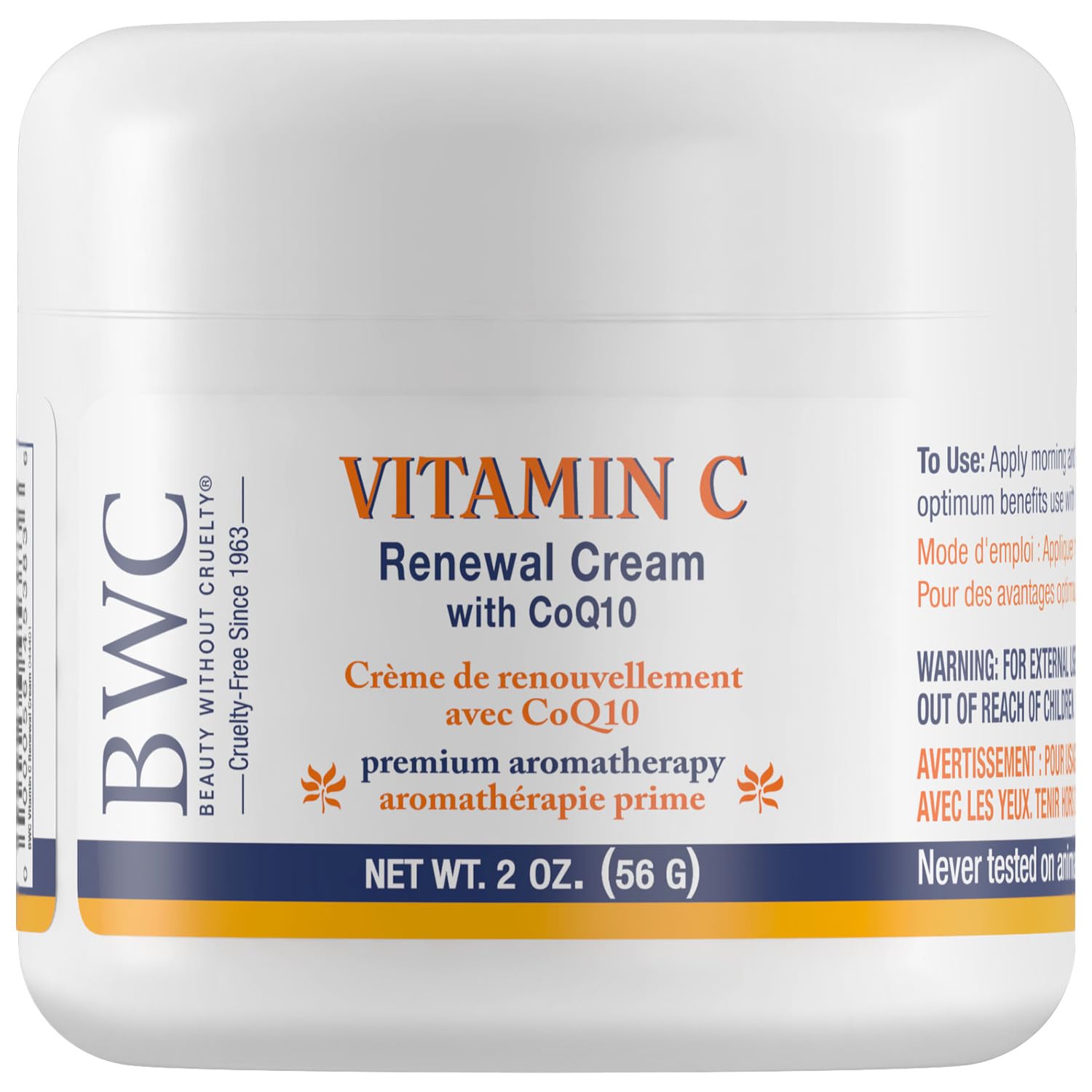 Beauty Without Cruelty Vitamin C Renewal Cream bottle highlighting antioxidant nourishment for the skin
